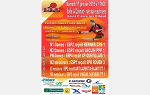 Reprise du championnat national 2015 samedi 17/01/2015