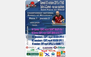 Reprise du championnat national 2016 à domicile samedi 03/10/2015