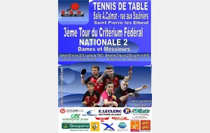 Les 06 et 07/02/2016 : 3eme tour Critérium Fédéral Nationale 2, Zone 6