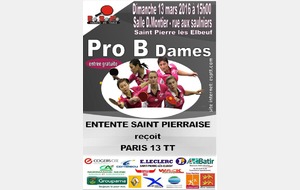 PRO B Dames 3eme journée retour à domicile