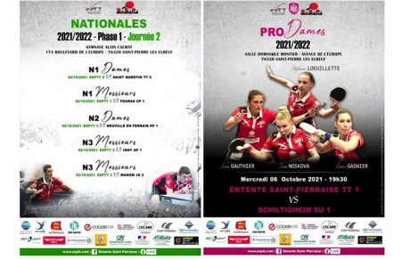 Reprise du championnat national à domicile le 02/10/2021 et Pro Dames le 06/10/2021