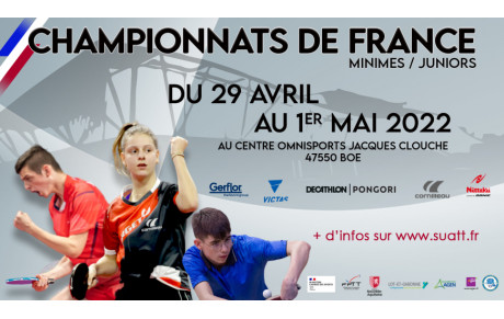Championnats de France minimes Juniors 2022 à Agen